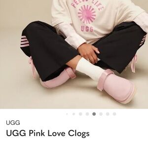 UGG Pale Pink Velcro Clog Sandal